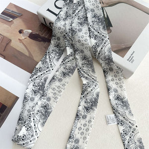 MaraSilk Pure Mulberry Silk Scarf - Skinny Chiffon MS999 71" x 1.6" MS99901