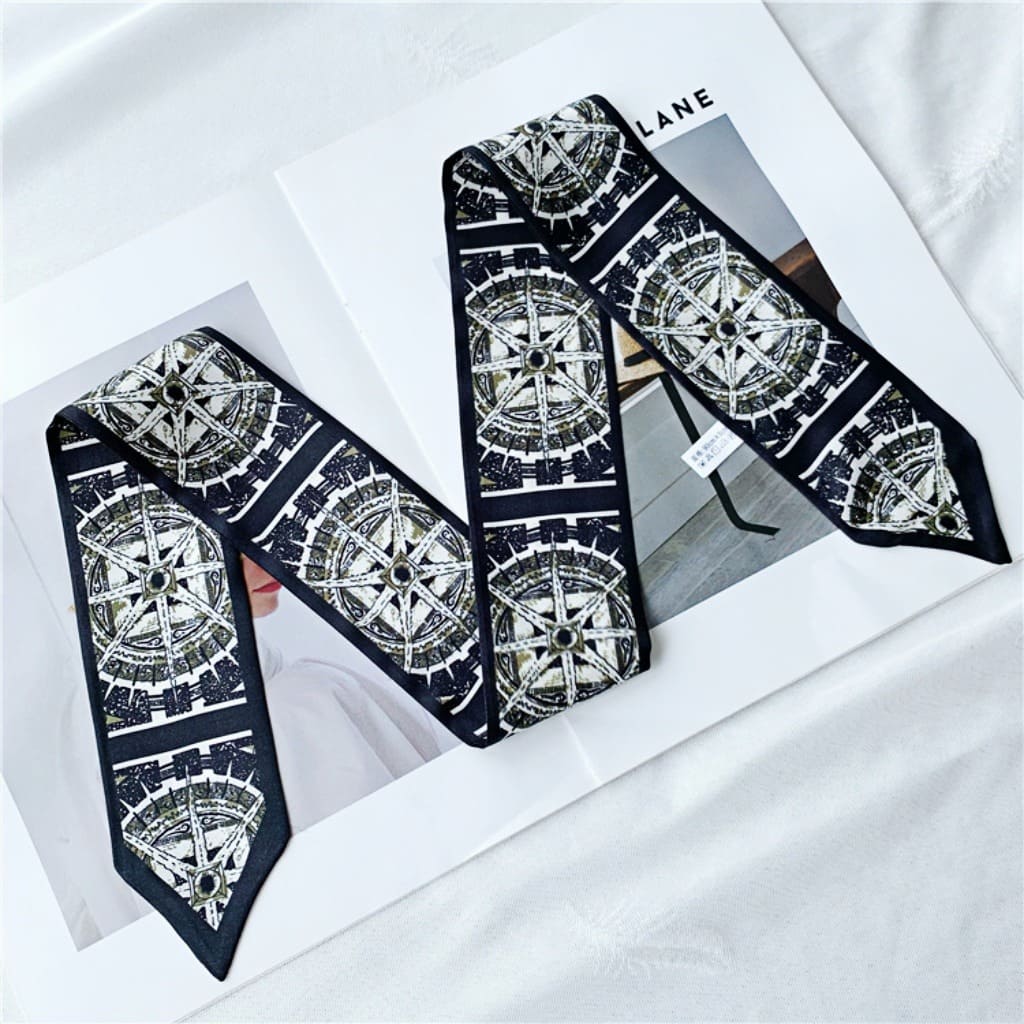 MaraSilk Pure Mulberry Silk Scarf - Skinny Twill MS800 35" x 2" MS80001