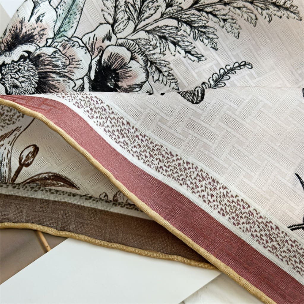 MaraSilk Pure Mulberry Silk Scarf - Square Brocade MS275