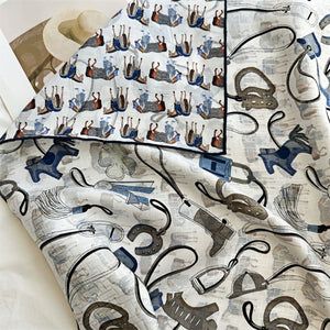 MaraSilk Pure Mulberry Silk Scarf - Square Brocade MS275