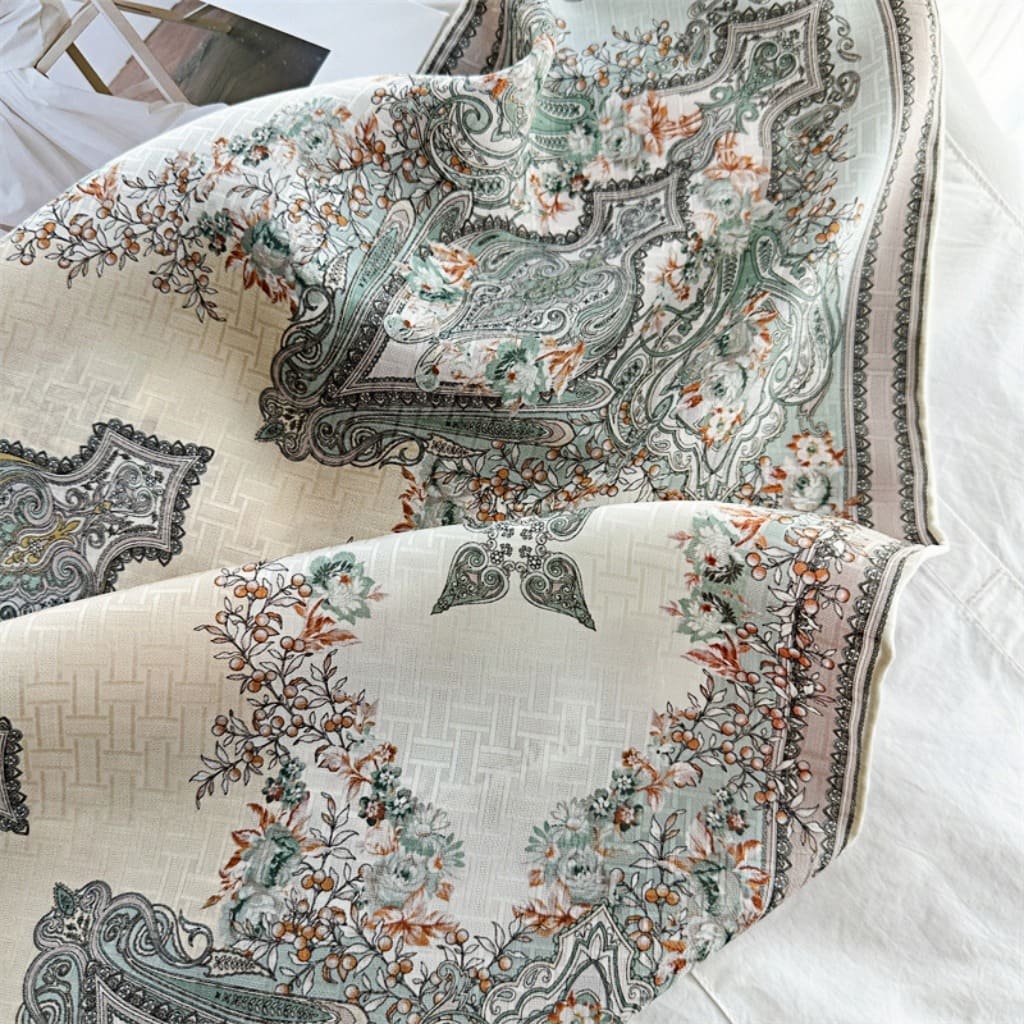 MaraSilk Pure Mulberry Silk Scarf - Square Brocade MS275