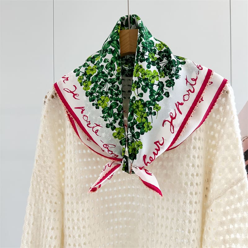 MaraSilk Pure Mulberry Silk Scarf - Square Crepe de Chine MS1008