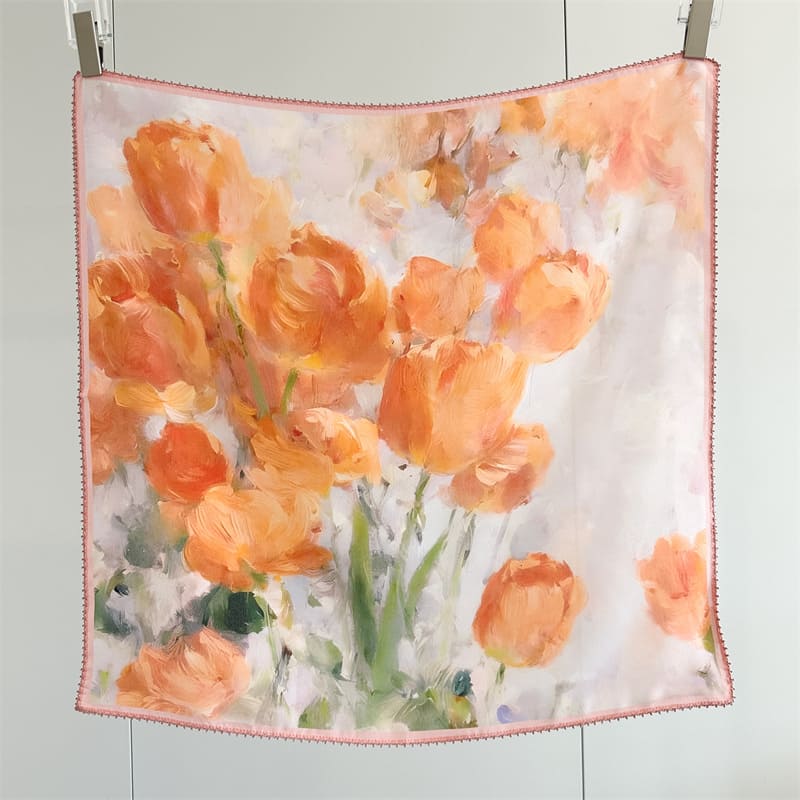 MaraSilk Pure Mulberry Silk Scarf - Square Crepe de Chine MS1012 25" x 25" MS101201