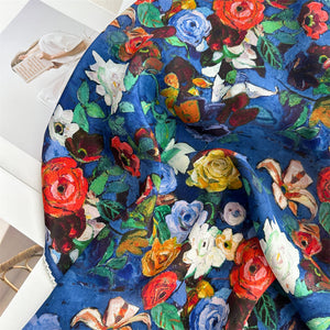 MaraSilk Pure Mulberry Silk Scarf - Square Crepe de Chine MS1014