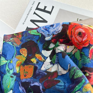 MaraSilk Pure Mulberry Silk Scarf - Square Crepe de Chine MS1014