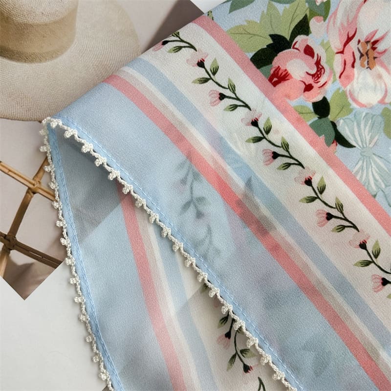 MaraSilk Pure Mulberry Silk Scarf - Square Crepe de Chine MS1016