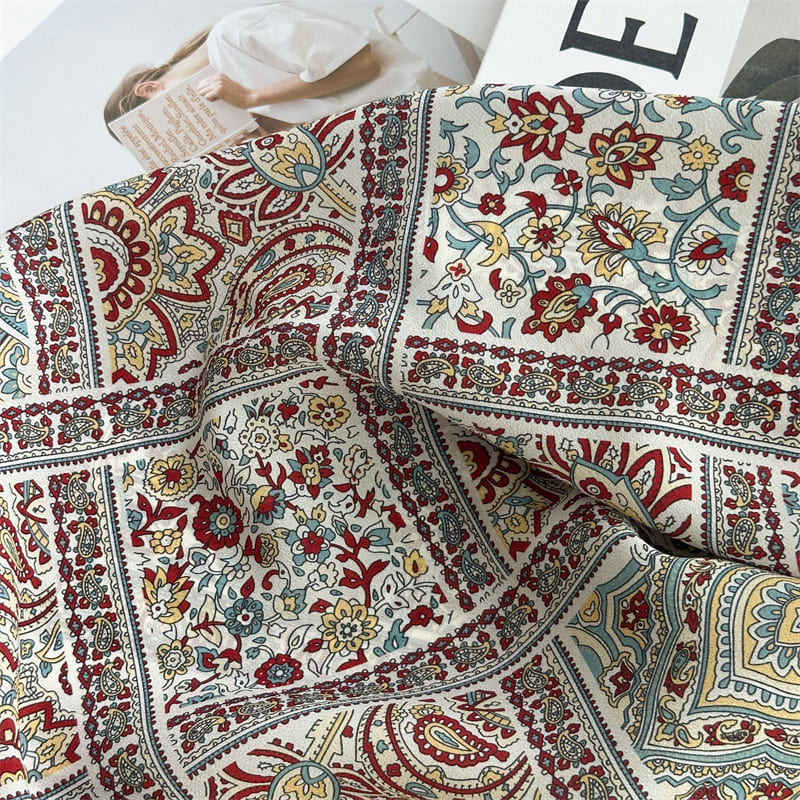 MaraSilk Pure Mulberry Silk Scarf - Square Crepe de Chine MS1017