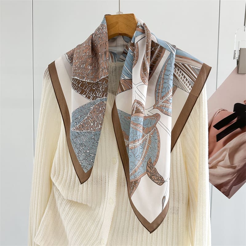 MaraSilk Pure Mulberry Silk Scarf - Square Crepe de Chine MS947