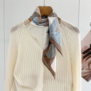 MaraSilk Pure Mulberry Silk Scarf - Square Crepe de Chine MS947