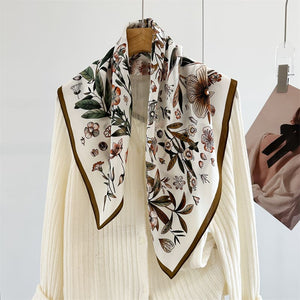 MaraSilk Pure Mulberry Silk Scarf - Square Crepe de Chine MS965