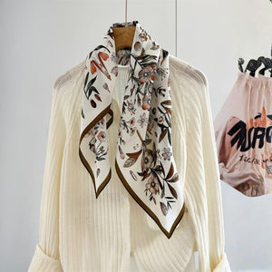 MaraSilk Pure Mulberry Silk Scarf - Square Crepe de Chine MS965