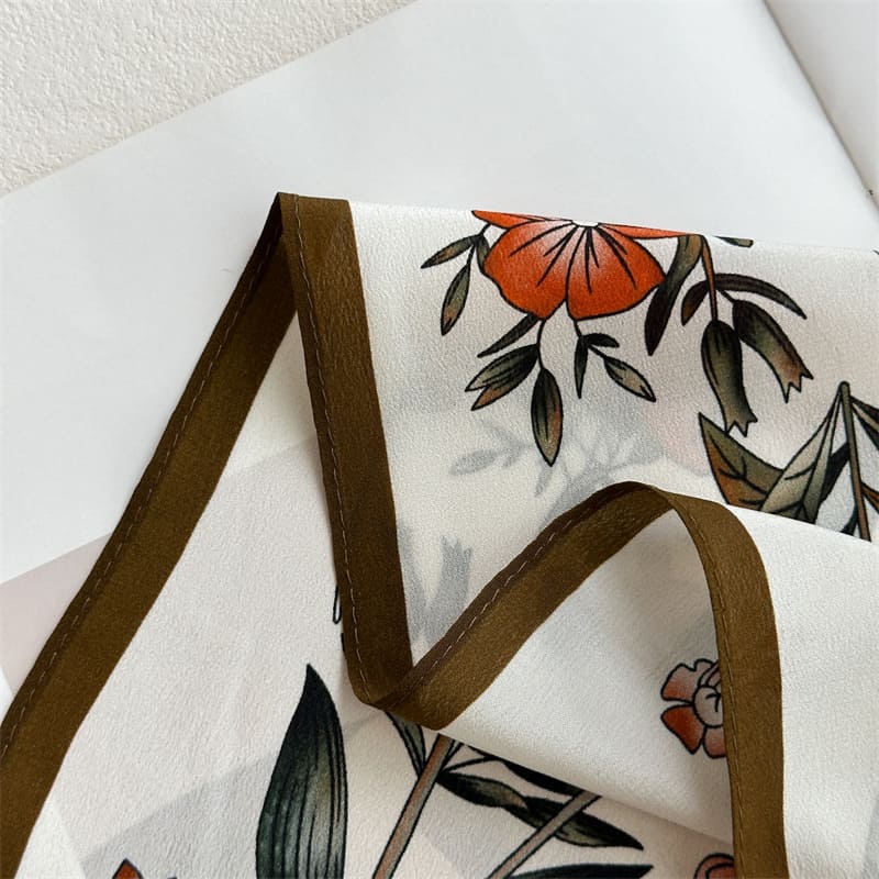 MaraSilk Pure Mulberry Silk Scarf - Square Crepe de Chine MS965