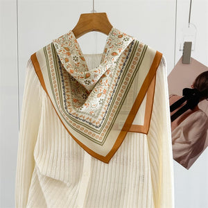 MaraSilk Pure Mulberry Silk Scarf - Square Crepe de Chine MS967