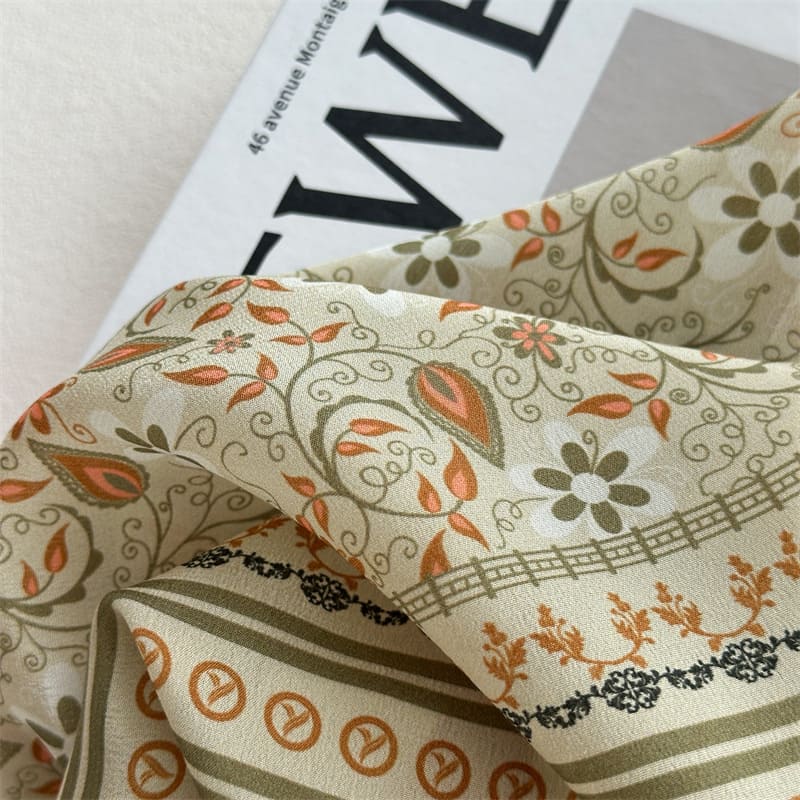 MaraSilk Pure Mulberry Silk Scarf - Square Crepe de Chine MS967