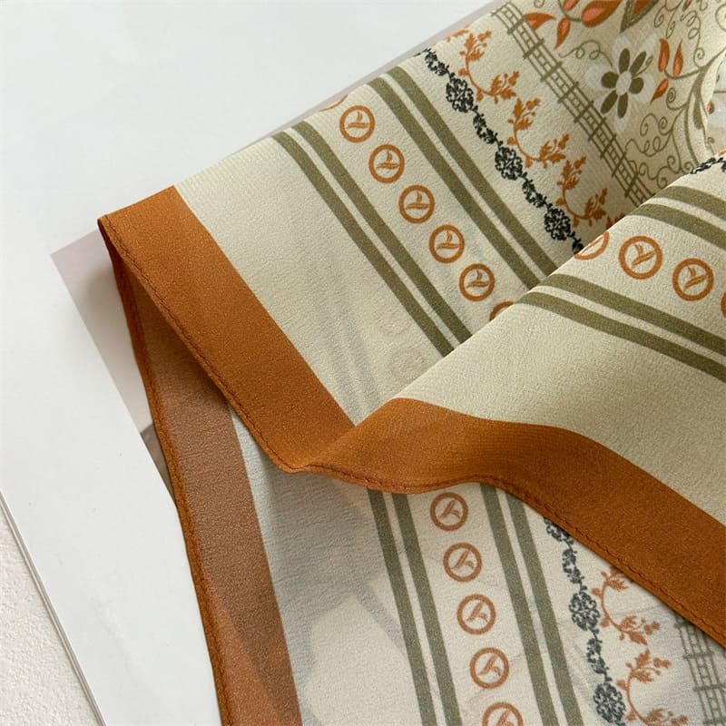 MaraSilk Pure Mulberry Silk Scarf - Square Crepe de Chine MS967