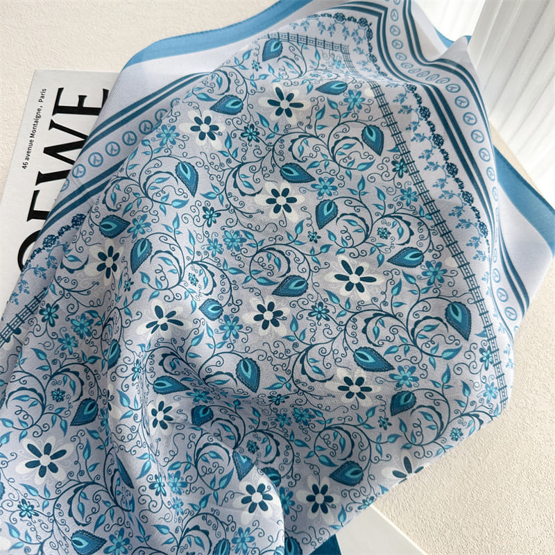 MaraSilk Pure Mulberry Silk Scarf - Square Crepe de Chine MS968