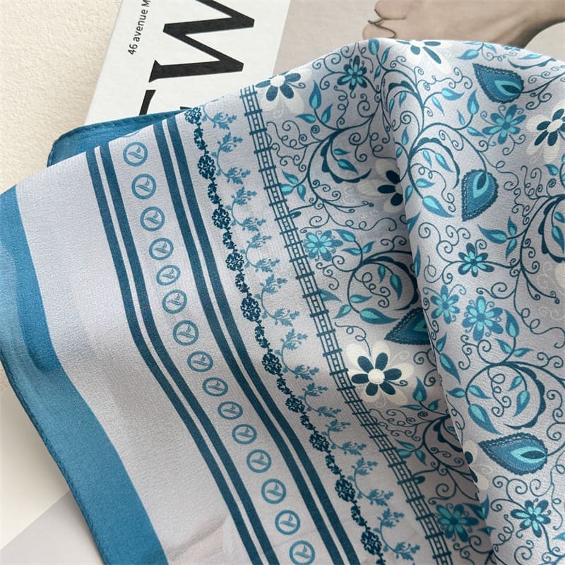 MaraSilk Pure Mulberry Silk Scarf - Square Crepe de Chine MS968