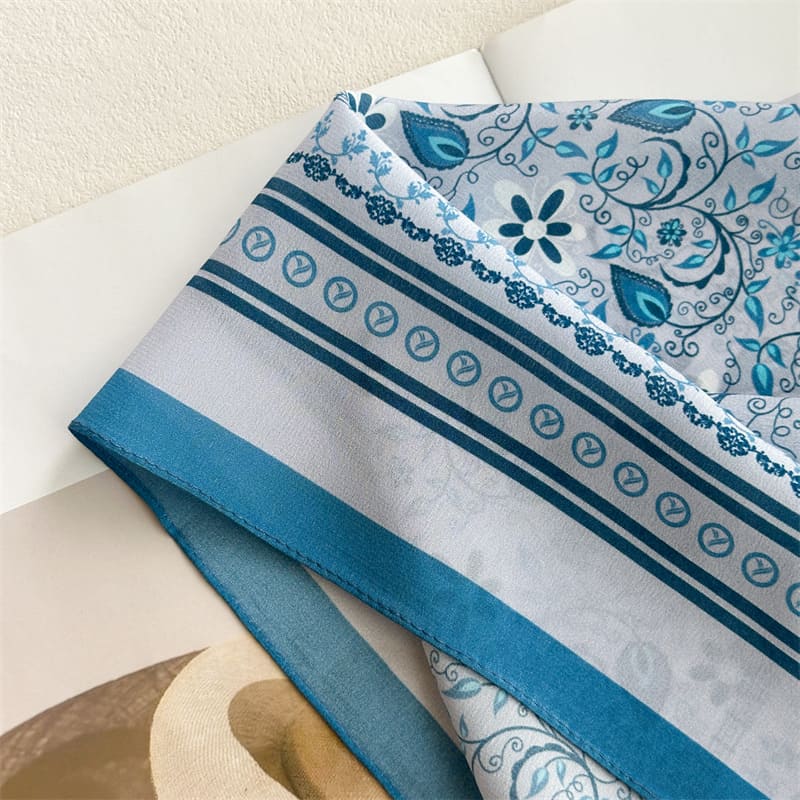 MaraSilk Pure Mulberry Silk Scarf - Square Crepe de Chine MS968