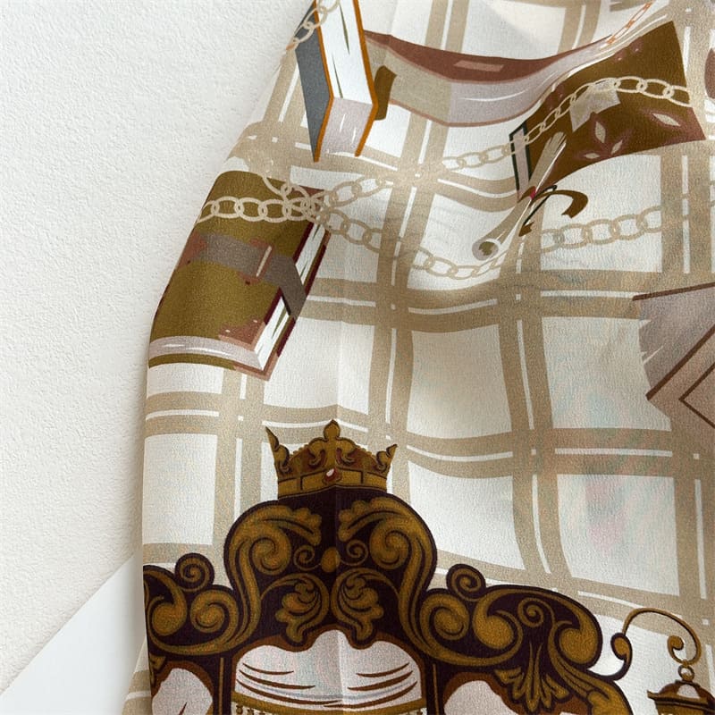 MaraSilk Pure Mulberry Silk Scarf - Square Crepe de Chine MS974