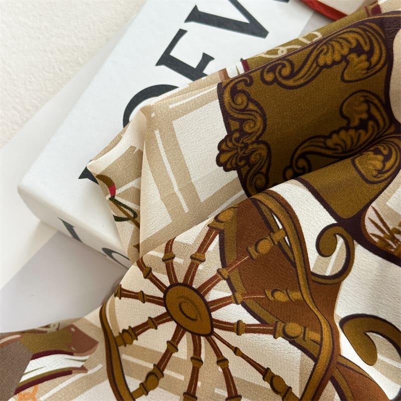 MaraSilk Pure Mulberry Silk Scarf - Square Crepe de Chine MS974