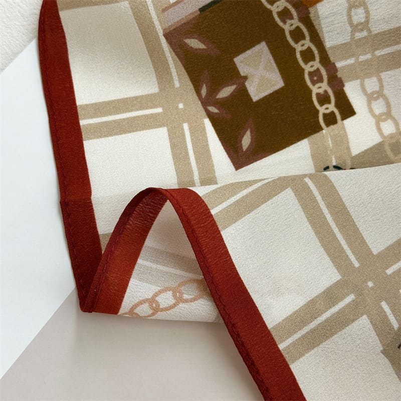 MaraSilk Pure Mulberry Silk Scarf - Square Crepe de Chine MS974