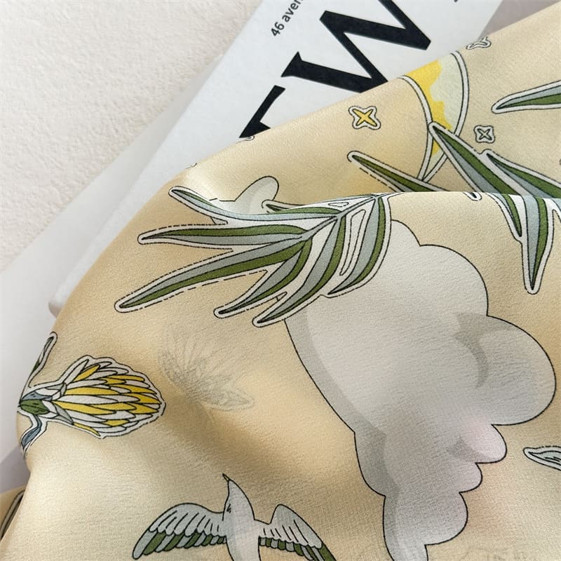 MaraSilk Pure Mulberry Silk Scarf - Square Crepe de Chine MS976