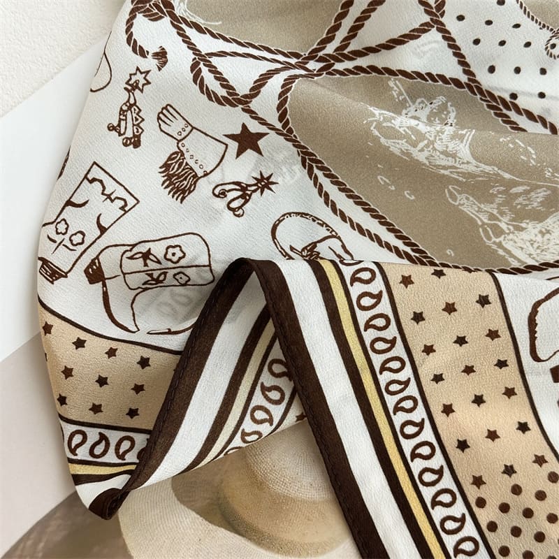 MaraSilk Pure Mulberry Silk Scarf - Square Crepe de Chine MS977