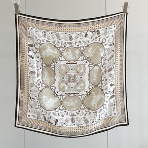 MaraSilk Pure Mulberry Silk Scarf - Square Crepe de Chine MS977