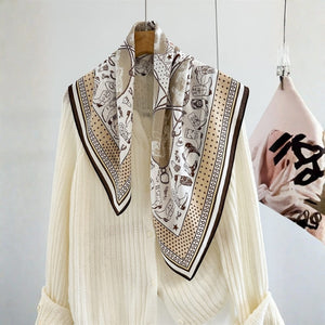 MaraSilk Pure Mulberry Silk Scarf - Square Crepe de Chine MS977