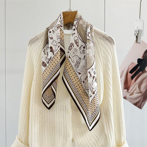 MaraSilk Pure Mulberry Silk Scarf - Square Crepe de Chine MS977