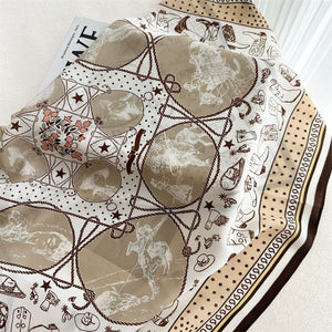 MaraSilk Pure Mulberry Silk Scarf - Square Crepe de Chine MS977