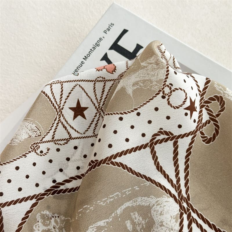 MaraSilk Pure Mulberry Silk Scarf - Square Crepe de Chine MS977