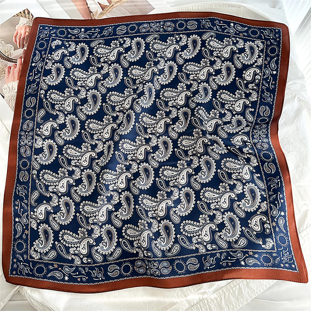 MaraSilk Pure Mulberry Silk Scarf Square Crepe Satin MS01-05