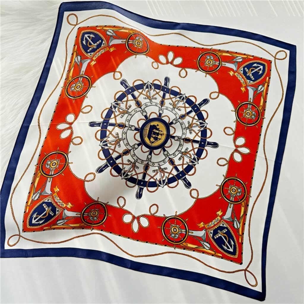 MaraSilk Pure Mulberry Silk Scarf Square Crepe Satin MS02-12