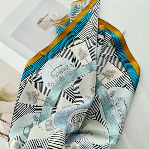 MaraSilk Pure Mulberry Silk Scarf Square Crepe Satin MS02-14