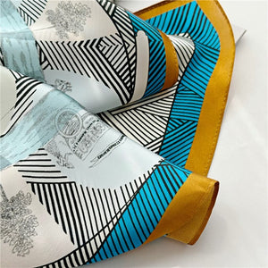 MaraSilk Pure Mulberry Silk Scarf Square Crepe Satin MS02-15