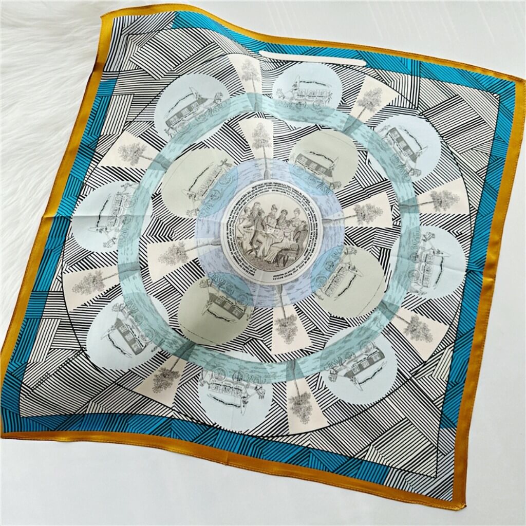 MaraSilk Pure Mulberry Silk Scarf Square Crepe Satin MS02-16