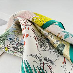 MaraSilk Pure Mulberry Silk Scarf Square Crepe Satin MS02-22