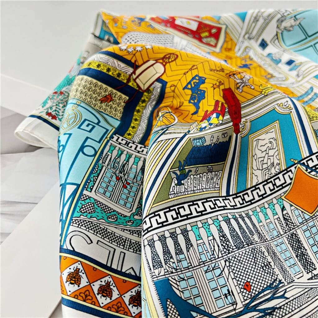 MaraSilk Pure Mulberry Silk Scarf Square Crepe Satin MS02-26