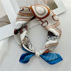 MaraSilk Pure Mulberry Silk Scarf Square Crepe Satin MS02-37