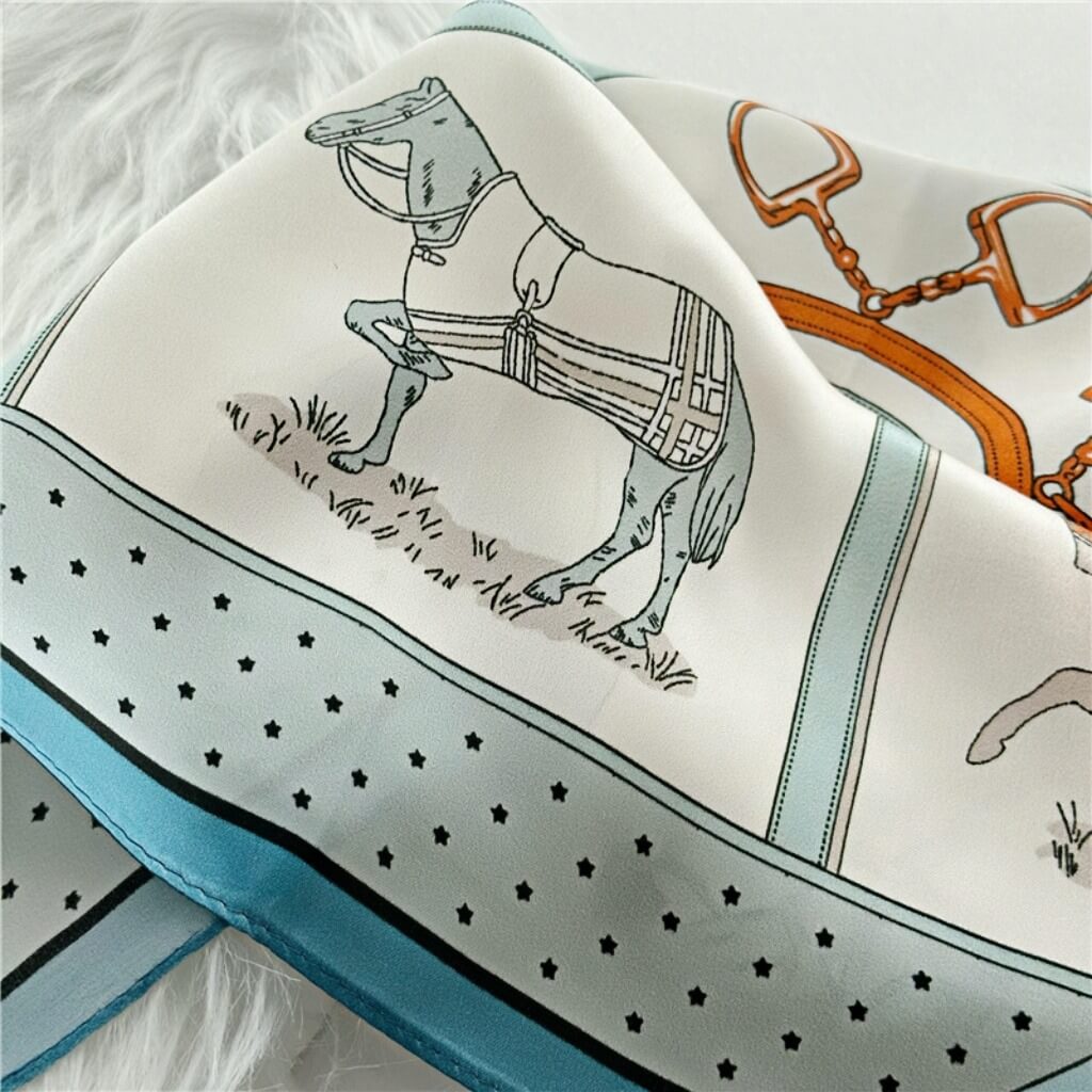 MaraSilk Pure Mulberry Silk Scarf Square Crepe Satin MS02-42