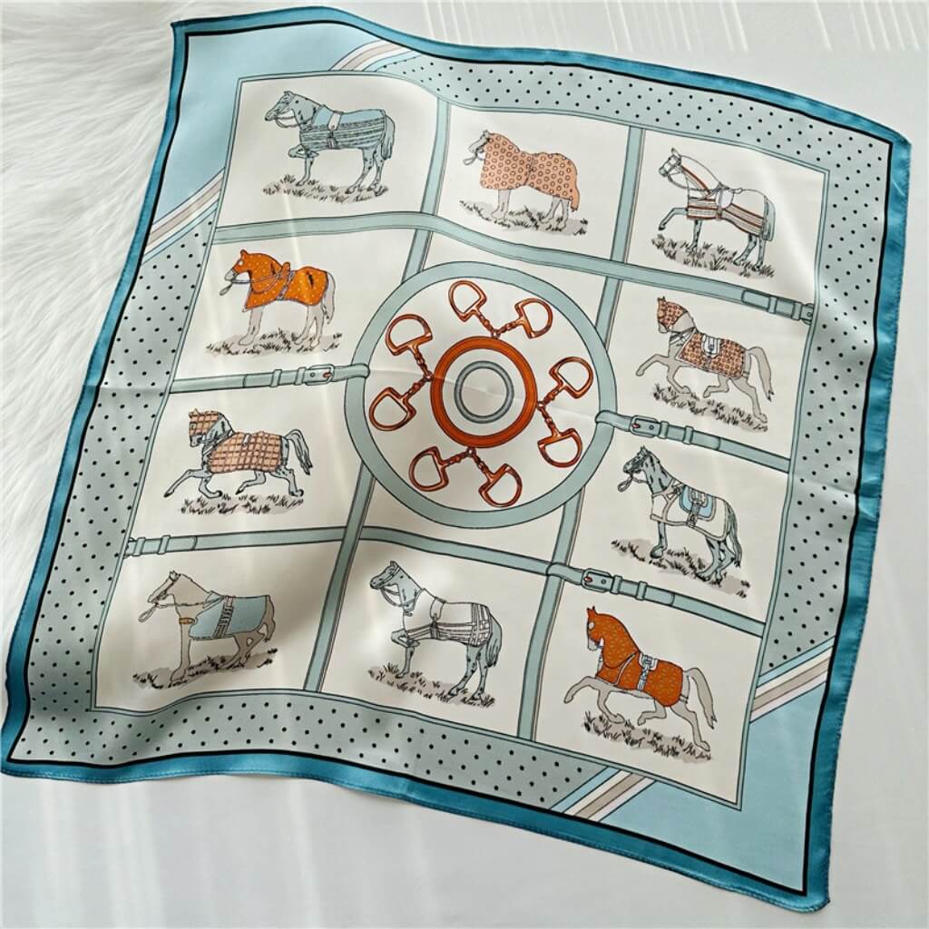 MaraSilk Pure Mulberry Silk Scarf Square Crepe Satin MS02-43