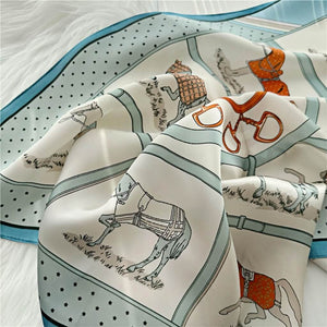 MaraSilk Pure Mulberry Silk Scarf Square Crepe Satin MS02-44