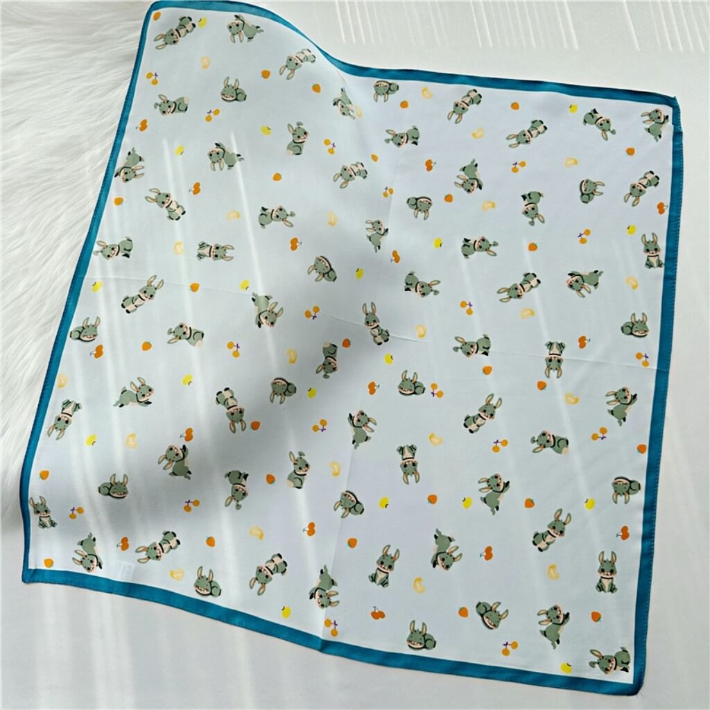 MaraSilk Pure Mulberry Silk Scarf Square Crepe Satin MS02-06