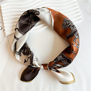 MaraSilk Pure Mulberry Silk Scarf Square Crepe Satin MS03-1