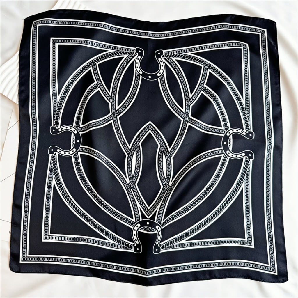 MaraSilk Pure Mulberry Silk Scarf Square Crepe Satin MS03-12