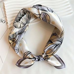 MaraSilk Pure Mulberry Silk Scarf Square Crepe Satin MS03-13