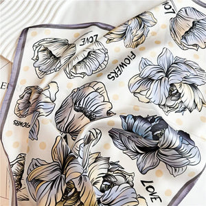 MaraSilk Pure Mulberry Silk Scarf Square Crepe Satin MS03-14