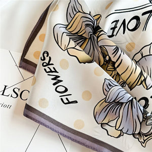 MaraSilk Pure Mulberry Silk Scarf Square Crepe Satin MS03-15