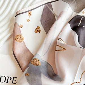 MaraSilk Pure Mulberry Silk Scarf Square Crepe Satin MS03-19